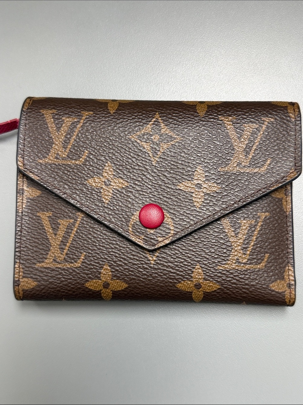 Louis Vuitton Monogram Envelope Wallet in Brown & Burgundy